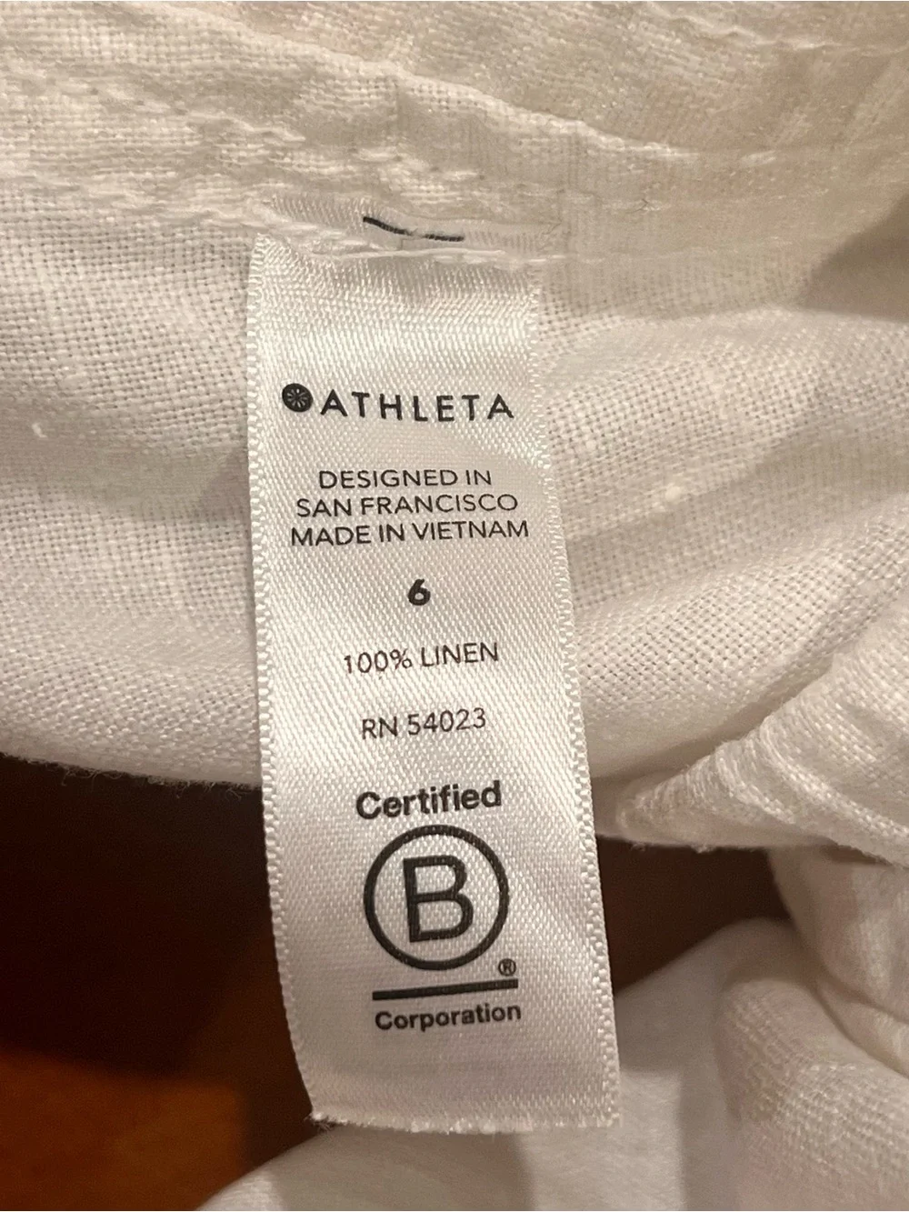 Athleta Women’s Cabo Linen Jogger Pant White 6 Mid-Rise Semi-Fitted Beach Travel
